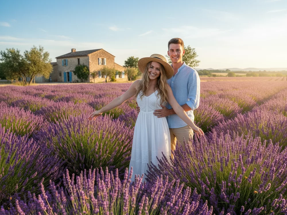 Two independent travellers exploring a European old town